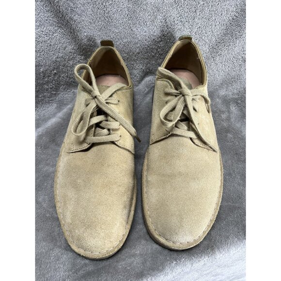 Clarks Originals Men's 10.5 Coal London Maple Suede Leather Oxford Shoes Preppy